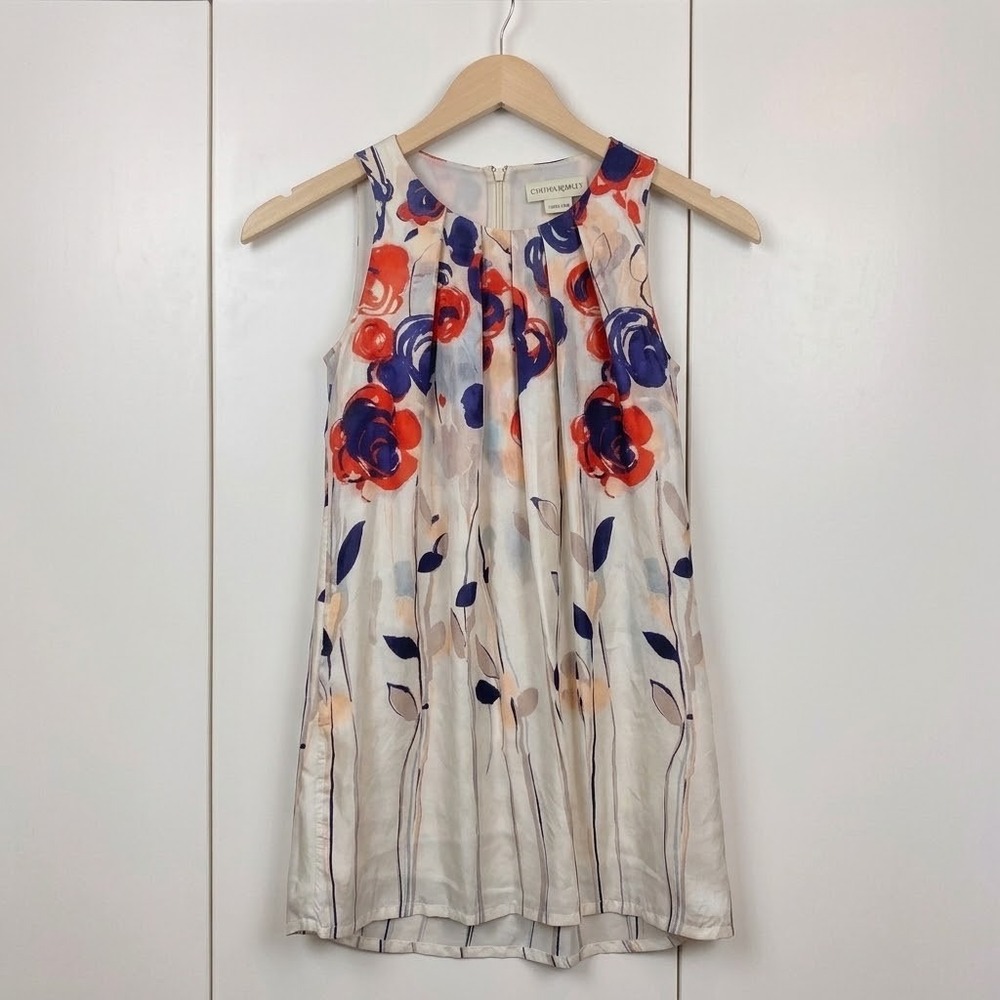 Isabella Sinclair for Anthropologie Silk Watercolor Floral Dress Sz 2